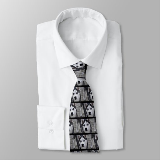 Husky Puppy Necktie Stropdas (Gebonden)