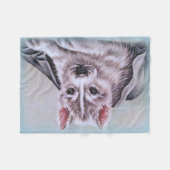 husky puppy pet portret tekenhkunstgeschenk fleece deken (Voorkant (Horizontaal))