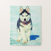 Husky Puppy Puzzle Legpuzzel (Verticaal)