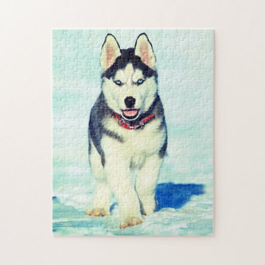 Husky Puppy Puzzle Legpuzzel (Verticaal)