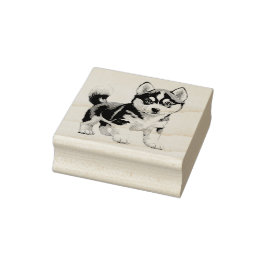 Husky Puppy Rubber Stamp Rubberstempel