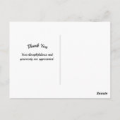 Husky Puppy Sneeuw Foto Bedankt Briefkaart (Achterkant)