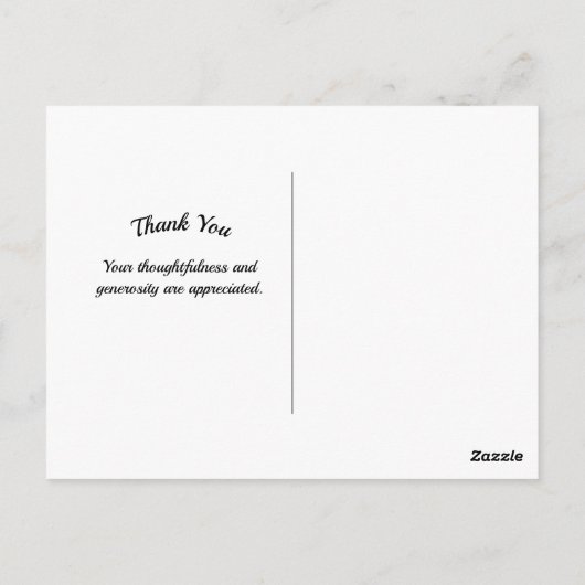 Husky Puppy Sneeuw Foto Bedankt Briefkaart (Achterkant)