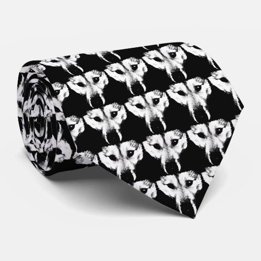 Husky Puppy Stropdassen Sled Dog Neckties Wolf Pup (Opgerold)