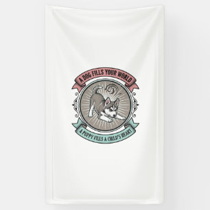 Husky Puppy T-shirt Vintage Gravure Kinds Beste Vr Spandoek