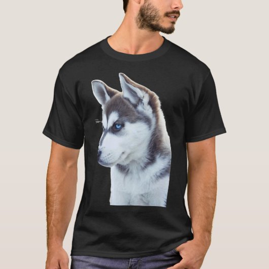 Husky Puppy Twijfel T-shirt (Voorkant)