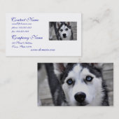Husky Puppy Visitekaartjes (Voorkant / Achterkant)