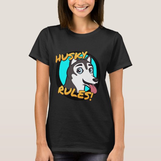 Husky Regels! T-shirt (Voorkant)