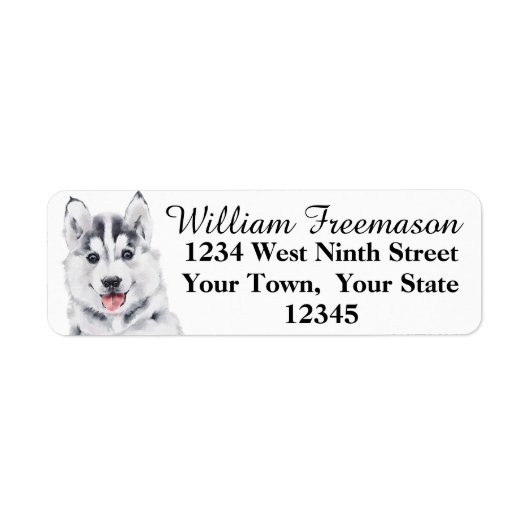 Husky retouradres etiket (Voorkant)