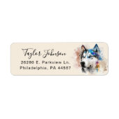 Husky Retouradreslabel Etiket (Voorkant)