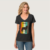 Husky Retro 70s  Cute Dog T-shirt (Voorkant volledig)