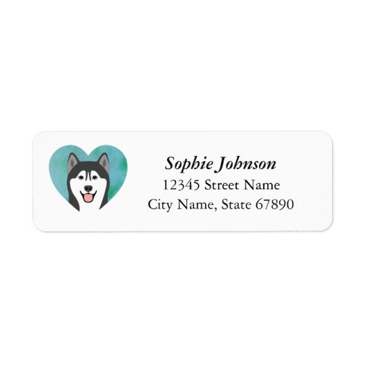 Husky Return Address Labels (Voorkant)