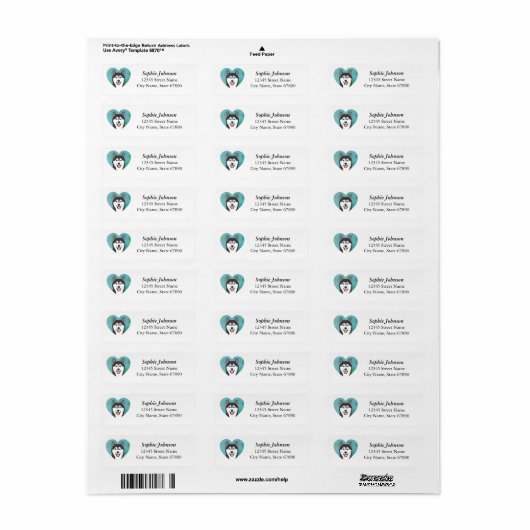Husky Return Address Labels (Full Sheet)