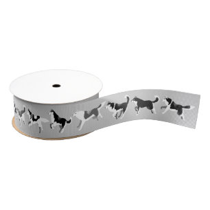 Husky Ribbon kerst Husky Sled Dogs Gift Ribbon Grosgrain Lint