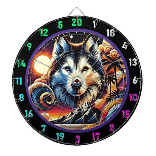 Husky Ridge Mountain Vibe Decor Dartbord (Voorkant)