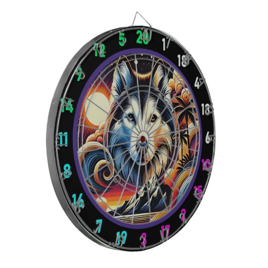 Husky Ridge Mountain Vibe Decor Dartbord (Voorkant Links)