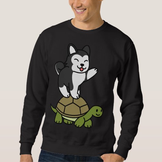 Husky Riding Tortoise Trui (Voorkant)