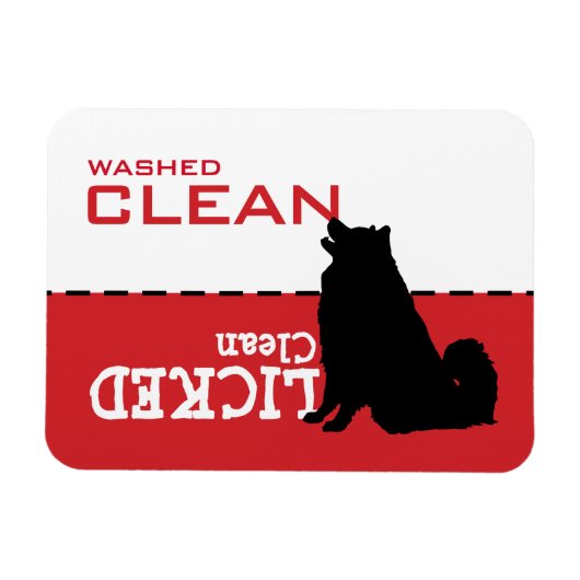 Husky Samoyed Malamute Dog Dishwasher Magnet Sign Magneet (Horizontaal)