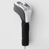 Husky Santa Hondenliefhebber Malamute Golfheadcover (Schuin)