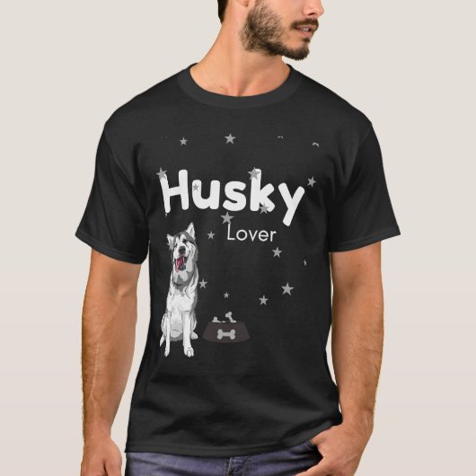 Husky Schattige Dog T-shirt (Voorkant)