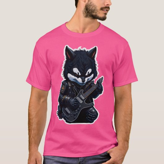 Husky Schattige Metalhead T-shirt (Voorkant)