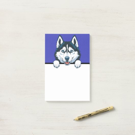 Husky Schattigee Siberische Husky Puppy Hondenlief Post-it® Notes (Op bureau)