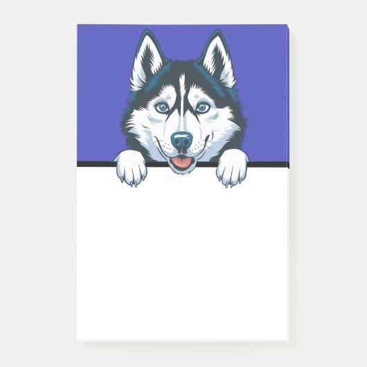 Husky Schattigee Siberische Husky Puppy Hondenlief Post-it® Notes (Voorkant)