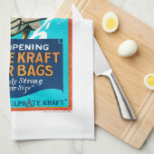 Husky Self-Opening Genuine Kraft Paper Bags Theedoek (Quarter Fold)