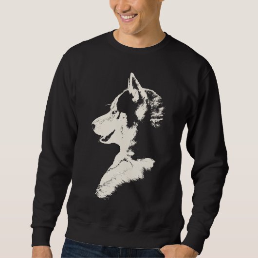 Husky Shirt Sweatshirt Husky Wolf Art Dog Shirts (Voorkant)