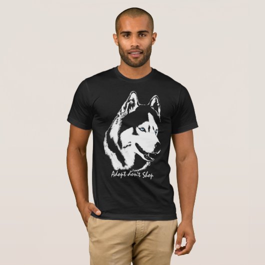 Husky Shirten adopteren geen reddingsboei T-shirt (Voorkant volledig)
