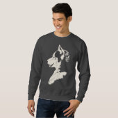 Husky Shirten Sled Dog Sweatshirt Wolf Dog Shirt (Voorkant volledig)