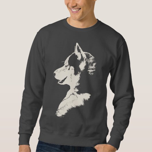 Husky Shirten Sled Dog Sweatshirt Wolf Dog Shirt (Voorkant)