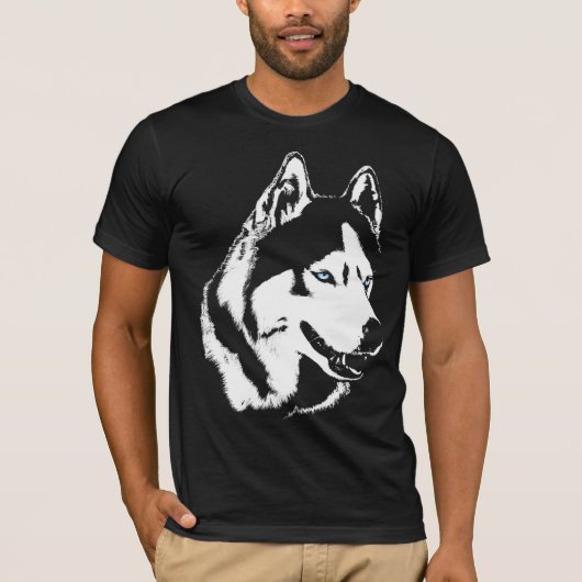 Husky Shirten Wolf Dog Unisex Shirten Dog Shirts (Voorkant)