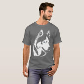 Husky Shirten Wolf Dog Unisex Shirten Dog Shirts (Voorkant volledig)