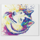 Husky Siberian Canvas Cadeaupapier (Vlak)
