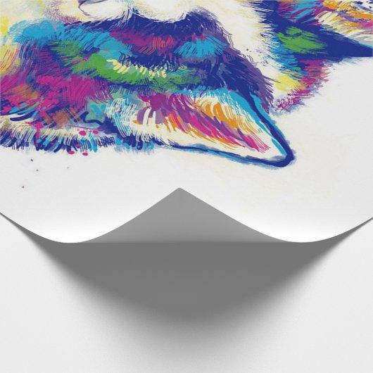 Husky Siberian Canvas Cadeaupapier (Hoek)