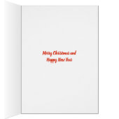 Husky Siberian Cute Kerstmis Dog Bow Card (Binnen (Rechts))