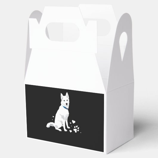 Husky Siberian Husky Sweet White Snow Dog Bedankdoosjes (Geopend)