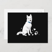 Husky Siberian Husky Sweet White Snow Dog Feestdagenkaart (Voorkant / Achterkant)