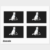 Husky Siberian Husky Sweet White Snow Dog Rechthoekige Sticker (Vel)