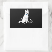 Husky Siberian Husky Sweet White Snow Dog Rechthoekige Sticker (Tas)