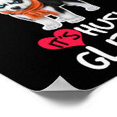 Husky Siberian Puppy Dog Hair Het is Husky Glitter Poster (Hoek)