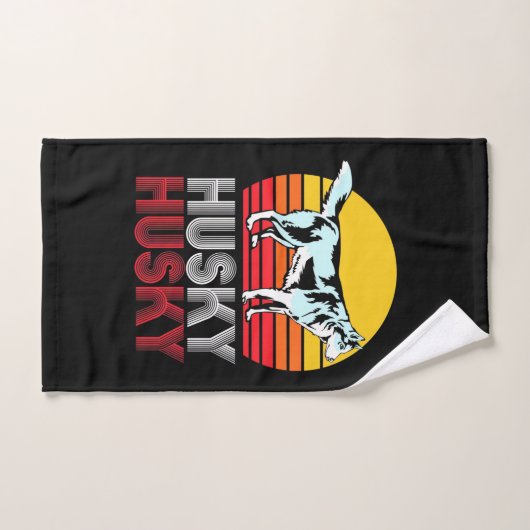 Husky Siberian Retro  Handdoek (Handdoek)