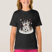 Husky Siberiano with soccer ball T-shirt (Voorkant)