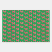 Husky Siberische Hond Silhouet Groene Woofma's Inpakpapier Vel (Voorkant 3)