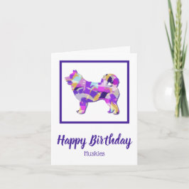 Husky Siberische Hond Silhouet PPY & B Verjaardag Kaart