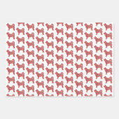 Husky Siberische Hond Silhouet Witte Woofmas Inpakpapier Vel (Voorkant 3)