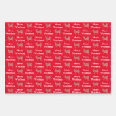 Husky Siberische Hond Silhouet Witte Woofmas Inpakpapier Vel (Voorkant)