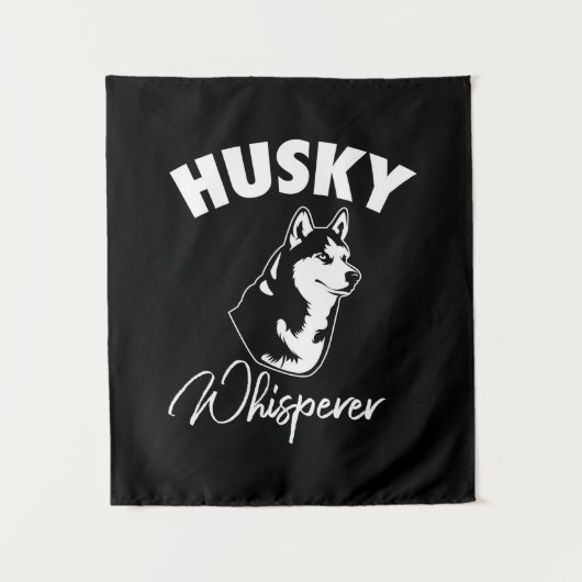 Husky Siberische Whisperer Wandkleed (Voorkant)