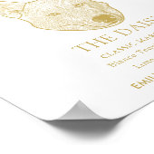 Husky Sibir Dog Trouwhandtekening Drink Teken Poster (Hoek)